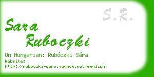 sara ruboczki business card